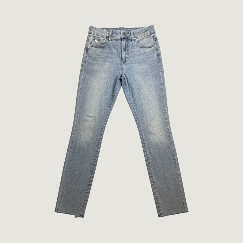 Gap Jegging Womens 29 / 8 Short Universal Jegging High Rise Light Blue Raw Hem